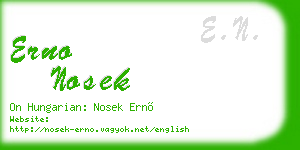 erno nosek business card